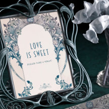 Foto van Guestbook Sign Dusty Blue William Morris