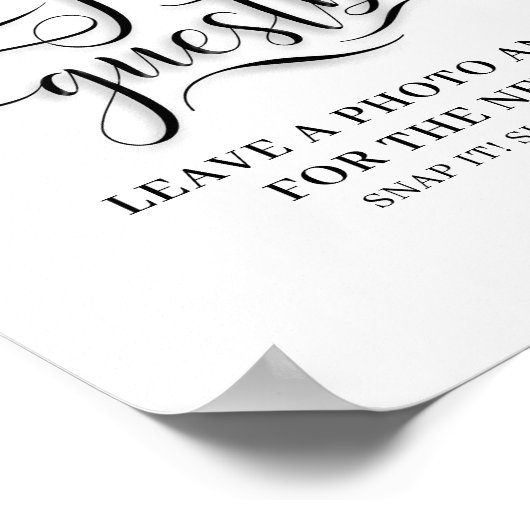 Foto van Guestbook Weddenschap Poster (Hoek)