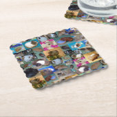 Foto van Guinee, collage; Kartonnen Onderzetters (Gebogen)