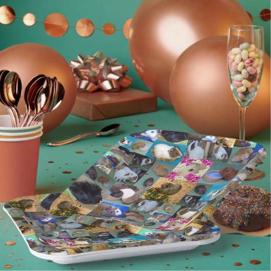 Foto van Guinee, collage; Papieren Bordje (Multi)