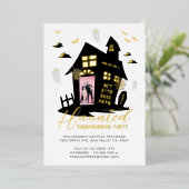 Foto van Halloween Housewarming Party Folie Uitnodiging (Staand Voorkant)