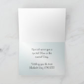 Foto van "Happy Moederdag" Aqua Roos personalisere Kaart (Binnen)