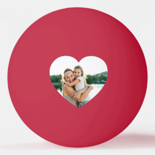 Foto van hart Beste moeder ooit Rood Pingpongbal