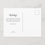 foto van hartglitter - kalender nieuwe baby - gebo aankondigingskaart (Achterkant)