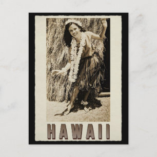 foto van Hawaii Hula Girl Briefkaart