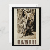 foto van Hawaii Hula Girl Briefkaart (Voorkant / Achterkant)