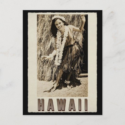 foto van Hawaii Hula Girl Briefkaart (Voorkant)