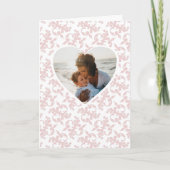 Foto van Heart Pink Rococo Pattern moederdag Kaart (Voorkant)