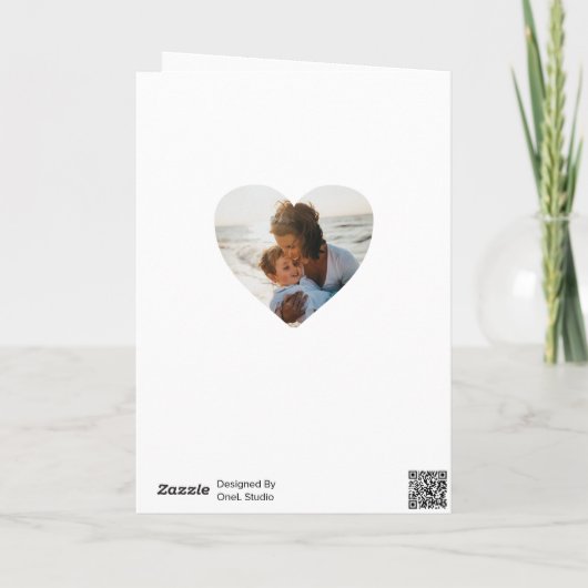 Foto van Heart Rococo Pattern Moederdag Kaart (Achterkant)