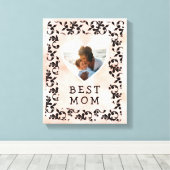 Foto van Heart Rococo Waterverf Moederdag Canvas Afdruk (Insitu (Houten vloer))