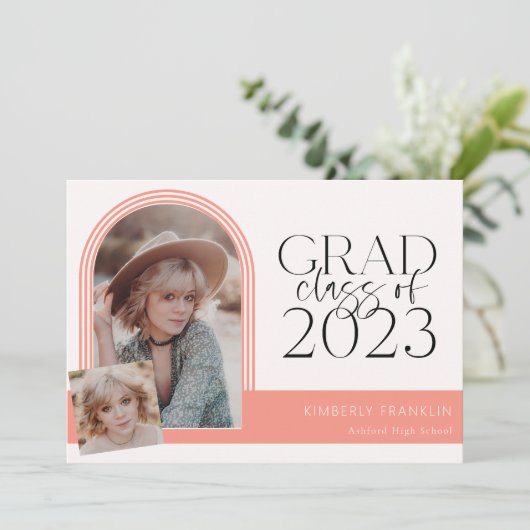 Foto van hedendaags grafisch Afstuderen Kaart (Staand voorkant)