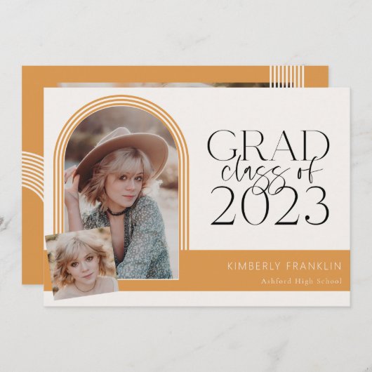 Foto van hedendaags grafisch Afstuderen Kaart (Voorkant / Achterkant)