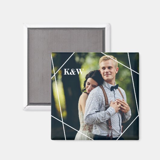 Foto van hedendaags Monogram Magneet (Voorkant / Achterkant)