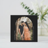 Foto van hedendaagse Arch Black Save the Date (Staand voorkant)