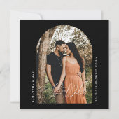 Foto van hedendaagse Arch Black Save the Date (Voorkant)