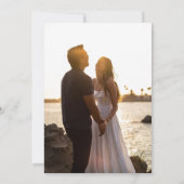 Foto van hedendaagse Coastal Chic Wedding Kaart (Achterkant)