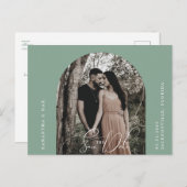 Foto van hedendaagse sleuf Zwart opslaan Datum Briefkaart (Voorkant / Achterkant)