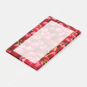 foto van heerlijke schattige rode kersen post-it® notes (Schuin)
