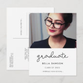 Foto van het afstuderen Cute script Briefkaart (Voorkant / Achterkant)