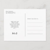 Foto van het afstuderen Cute script Briefkaart (Achterkant)