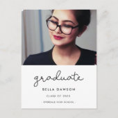 Foto van het afstuderen Cute script Briefkaart (Voorkant)