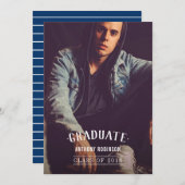 Foto van het Afstuderen van mannen Aankondiging (Voorkant / Achterkant)