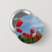 Foto van het Amerikaanse Capitol Building Spring Ronde Button 5,7 Cm (Voorkant /achterkant)