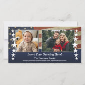 Foto van het Amerikaanse Flag Patriotic Militaire Aankondiging (Voorkant)