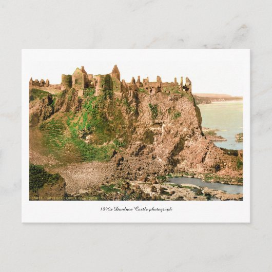 Foto van het Antiek County Antrim Dunluce Castle Briefkaart (Voorkant)