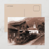Foto van het Antiek station van Rigi Railroad Briefkaart (Voorkant / Achterkant)