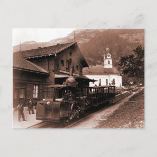Foto van het Antiek station van Rigi Railroad Briefkaart