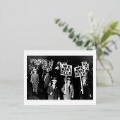 Foto van het Beer Protest van 1950  Folie Feestdagen Briefkaart (Staand Voorkant)