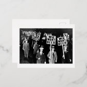 Foto van het Beer Protest van 1950  Folie Feestdagen Briefkaart (Voorkant / Achterkant)