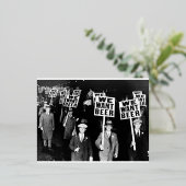 Foto van het Beer Protest van 1950  Folie Feestdagen Briefkaart (Staand Voorkant)