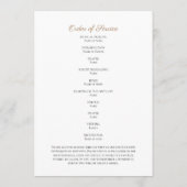 Foto van het begrafenisherdenkingsprogramma programmakaart (Achterkant)