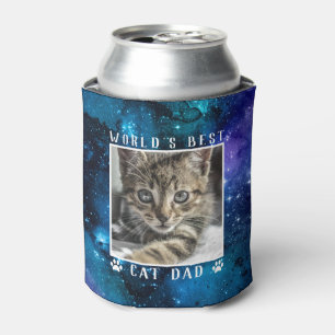 Foto van het Beste Kattenpapa ter Wereld met Poota Blikjeskoeler