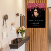 Foto van het Birthday party zwarte rode glitter dr Perfect Poster