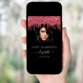 Foto van het Birthday party zwarte rode glitter dr Perfect Poster