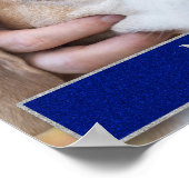 Foto van het blauwe christelijke kruis ter viering poster (Hoek)