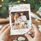 Foto van het Botanische Floral van de Wintersport  Feestdagenkaart