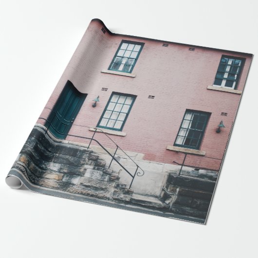 FOTO VAN HET BOUWEN MET DE STAIRS CADEAUPAPIER (Uitgerold)