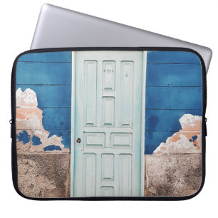FOTO VAN HET BOUWEN MET WIT HOUDEN DEUR LAPTOP SLEEVE