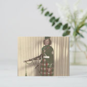  foto van het briefkaart van het meisje van bagpip (Staand voorkant)