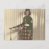  foto van het briefkaart van het meisje van bagpip (Voorkant)