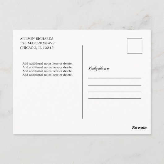 Foto van het briefkaart van het Rustische gebergte (Achterkant)