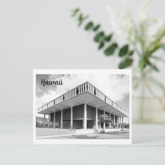 foto van het Capitool van Hawaï Briefkaart (Staand voorkant)