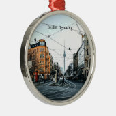 Foto van het centrum van Berlijn, Duitsland Metalen Ornament (Rechts)