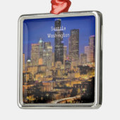 Foto van het centrum van Seattle, cityscape, Metalen Ornament (Links)