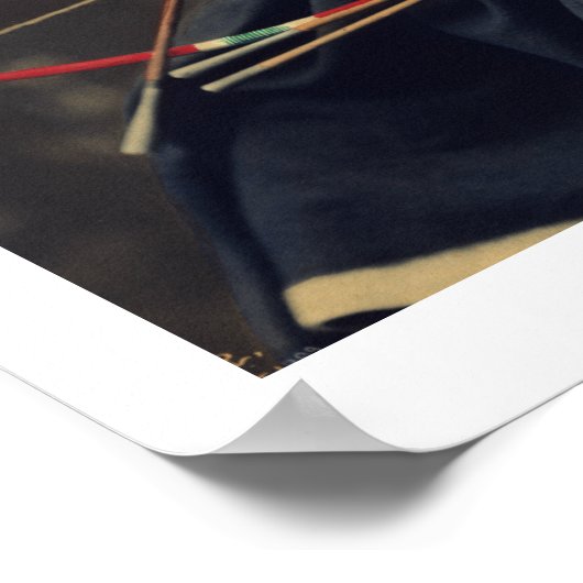  foto van het Cherokee-Man met Bow-Poster Poster (Hoek)