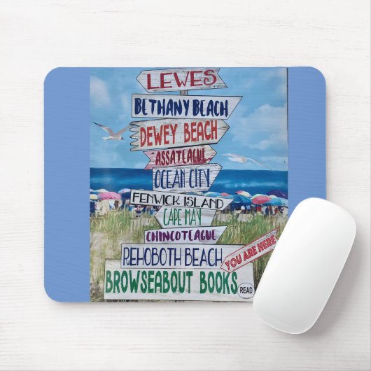 Foto van het Delaware Beach-muisblok Muismat (Met muis)